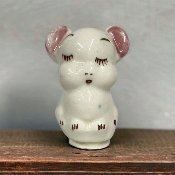 Vintage Mouse Figurine Fragrance Vessel 3.5” Tall Animal Shelf Sitter Decor - Picture 10 of 10